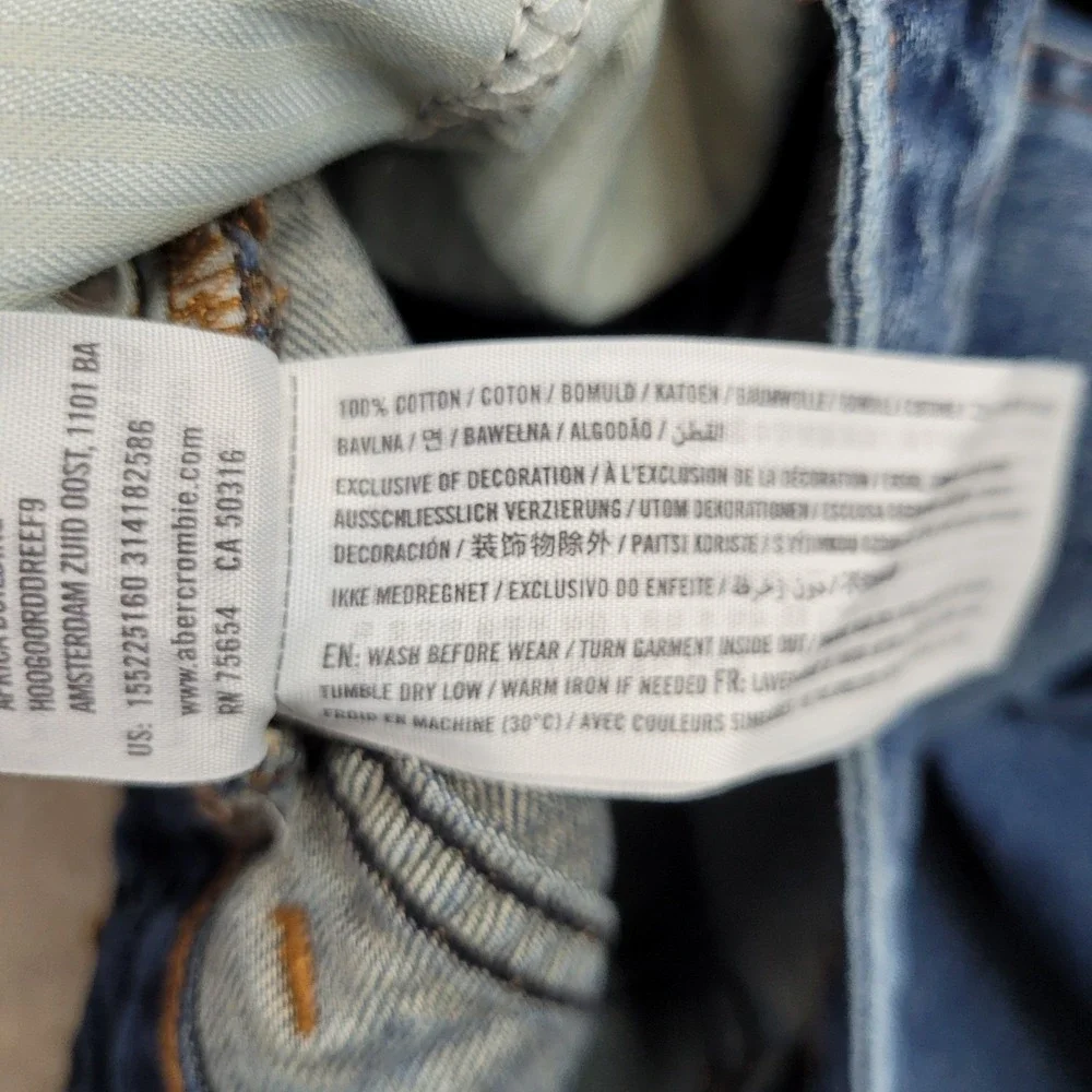 Abercrombie Fitch Jeans Womens 28 Ankle‎ Straight Signature Collection Dark Wash